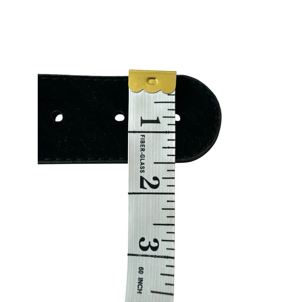 ASOS Belt Womens Small Médium Black West‎ Silver Plated Buckle Cowgirl Elastic